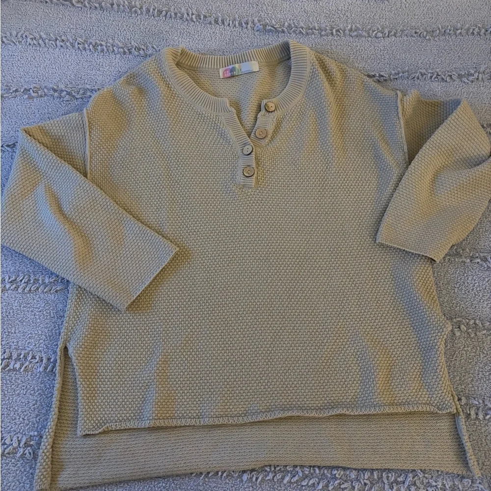 Cozy Sage Waffle Knit Lounge Set Hailee Sweater Set - Picture 5 of 12
